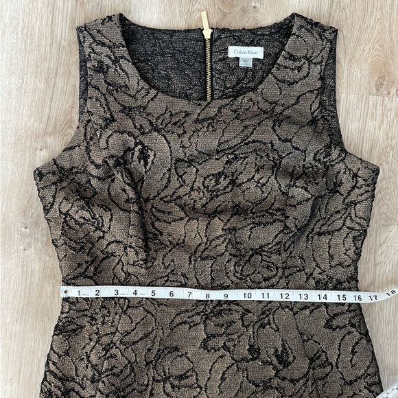 CALVIN KLEIN
Brocade Flounce-Hem Sheath Dress - Picture 9 of 10